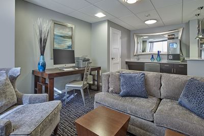 Resident Lounge with Starbucks coffee and comfy seating